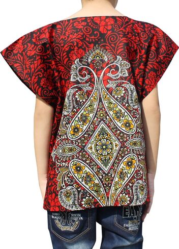 RaanPahMuang Branded Indian Paisley Dashiki Short Sleeve Shirt in Saudi Arabia