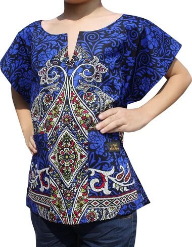 RaanPahMuang Branded Indian Paisley Dashiki Short Sleeve Shirt in Saudi Arabia