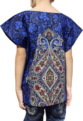 RaanPahMuang Branded Indian Paisley Dashiki Short Sleeve Shirt in Saudi Arabia