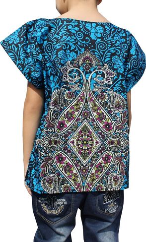 RaanPahMuang Branded Indian Paisley Dashiki Short Sleeve Shirt in Saudi Arabia