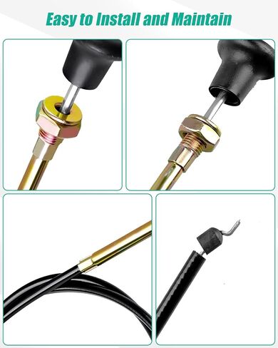 Choke Cable Replace 539112439 Fit for Husqvarna EZ 4216 HO EZ 4217 KAA EZ 4819 KAA EZ 4822 BI EZ 4824 BI MZ 52-967602901-00, MZ 52-96766600100 539130209, Black in Saudi Arabia