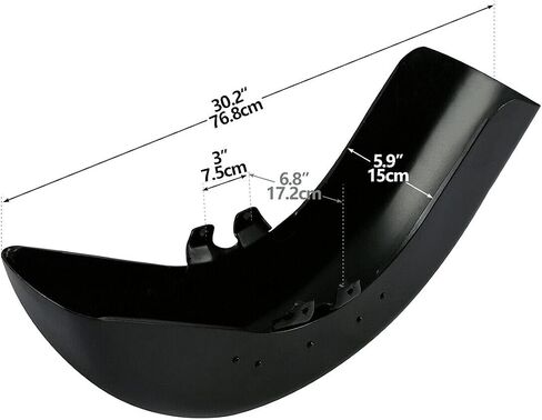 TCMT Painted Black Front Fender fit for Harley Touring Electra Glide Road Glide Glide Road Road King Tri Glide Glide 1989-2013 in Kuwait