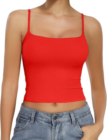 Avidlove Tank Tops for Women Square Neck Spaghetti Strap Double Lined Y2K Going Out Camisole Top in Saudi Arabia