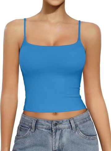 Avidlove Tank Tops for Women Square Neck Spaghetti Strap Double Lined Y2K Going Out Camisole Top in Saudi Arabia