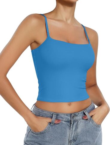 Avidlove Tank Tops for Women Square Neck Spaghetti Strap Double Lined Y2K Going Out Camisole Top in Saudi Arabia