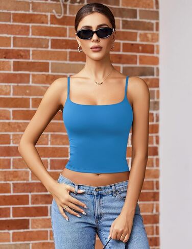 Avidlove Tank Tops for Women Square Neck Spaghetti Strap Double Lined Y2K Going Out Camisole Top in Saudi Arabia
