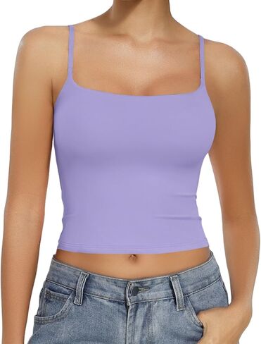 Avidlove Tank Tops for Women Square Neck Spaghetti Strap Double Lined Y2K Going Out Camisole Top in Saudi Arabia