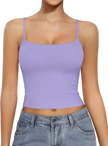 Avidlove Tank Tops for Women Square Neck Spaghetti Strap Double Lined Y2K Going Out Camisole Top in Saudi Arabia