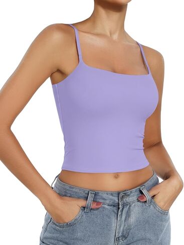 Avidlove Tank Tops for Women Square Neck Spaghetti Strap Double Lined Y2K Going Out Camisole Top in Saudi Arabia