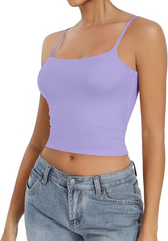 Avidlove Tank Tops for Women Square Neck Spaghetti Strap Double Lined Y2K Going Out Camisole Top in Saudi Arabia