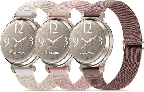 3 حزمة نايلون نايلون متوافقة مع Garmin Lily 2 ، أحزمة حلقة نايلون مرنة 14 ملم ، حزام سريع للاستبدال المعصمين لليلي 2 كلاسيكي/نشط مراقبة ذكية للنساء in Kuwait