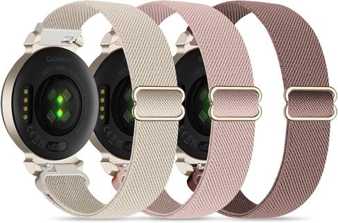 3 حزمة نايلون نايلون متوافقة مع Garmin Lily 2 ، أحزمة حلقة نايلون مرنة 14 ملم ، حزام سريع للاستبدال المعصمين لليلي 2 كلاسيكي/نشط مراقبة ذكية للنساء in Kuwait