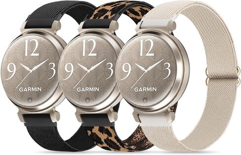 3 حزمة نايلون نايلون متوافقة مع Garmin Lily 2 ، أحزمة حلقة نايلون مرنة 14 ملم ، حزام سريع للاستبدال المعصمين لليلي 2 كلاسيكي/نشط مراقبة ذكية للنساء in Kuwait