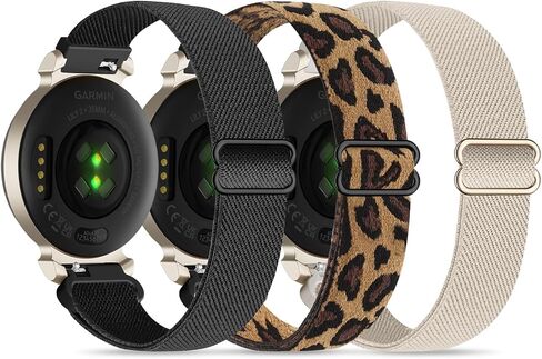 3 حزمة نايلون نايلون متوافقة مع Garmin Lily 2 ، أحزمة حلقة نايلون مرنة 14 ملم ، حزام سريع للاستبدال المعصمين لليلي 2 كلاسيكي/نشط مراقبة ذكية للنساء in Kuwait