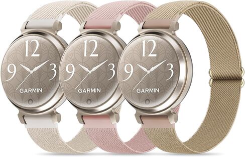 3 حزمة نايلون نايلون متوافقة مع Garmin Lily 2 ، أحزمة حلقة نايلون مرنة 14 ملم ، حزام سريع للاستبدال المعصمين لليلي 2 كلاسيكي/نشط مراقبة ذكية للنساء in Kuwait