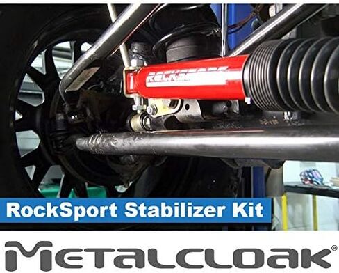 Rocksport Red Steering Stabilizer Kit من MetalCloak ، لـ JK Wrangler ، توفر صمامًا إضافيًا ، وأداء محسّن ، و STERING DAMPENER ، وتركيب سهل ، مصنوع في الولايات المتحدة الأمريكية in Saudi Arabia
