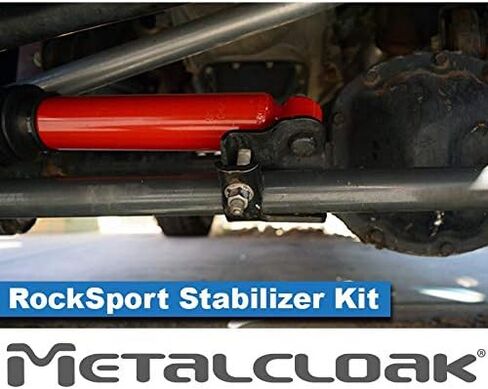 Rocksport Red Steering Stabilizer Kit من MetalCloak ، لـ JK Wrangler ، توفر صمامًا إضافيًا ، وأداء محسّن ، و STERING DAMPENER ، وتركيب سهل ، مصنوع في الولايات المتحدة الأمريكية in Saudi Arabia