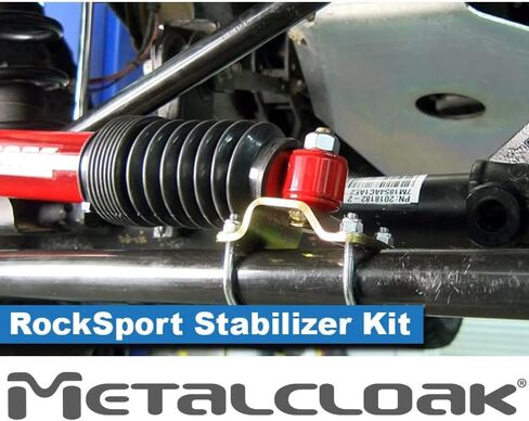 Rocksport Red Steering Stabilizer Kit من MetalCloak ، لـ JK Wrangler ، توفر صمامًا إضافيًا ، وأداء محسّن ، و STERING DAMPENER ، وتركيب سهل ، مصنوع في الولايات المتحدة الأمريكية in Saudi Arabia