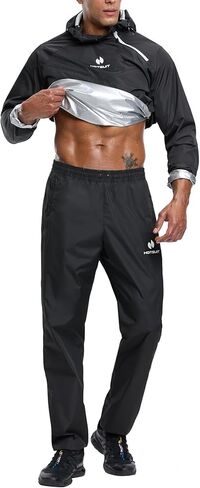 HOTSUIT Sauna Jacket for Men Weight Loss Workout Vest Sauna Shirts, Red, L in Saudi Arabia