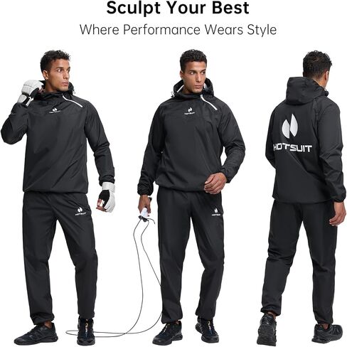 HOTSUIT Sauna Jacket for Men Weight Loss Workout Vest Sauna Shirts, Red, L in Saudi Arabia