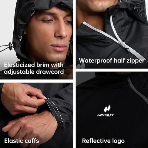HOTSUIT Sauna Jacket for Men Weight Loss Workout Vest Sauna Shirts, Red, L in Saudi Arabia