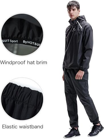 HOTSUIT Sauna Jacket for Men Weight Loss Workout Vest Sauna Shirts, Red, L in Saudi Arabia