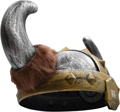 Nicky Bigs Novelties Men’s And Women’s Nordic Viking Helmet Dragon Trainer Costume Accessory with Faux Fur Horns Plastic Medieval Barbarian Hat One Size Fits Most in Saudi Arabia