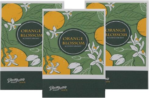 أكياس برتقالية زهرة معطر من 6 ، ربيع وصيف - أكياس معطرة طويلة الأمد ، العطور المنزلية ، معطر الهواء ومزيل الردية للخزانة أو الغرفة أو الدرج أو السيارات ، المصنوعة في الولايات المتحدة الأمريكية in Kuwait