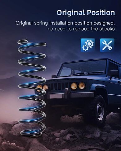ECCPP 2PCS Front Coil Springs Copension Coil Set 3226 52060130AA 52088126 for 2000 2001 2002 2003 2004 2005 for Jeep TJ ، 2000 2001 2002 2004 2005 2006 for Jeep Wrangler in Kuwait