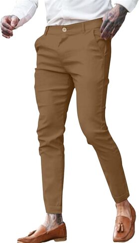 Men's Spring and Summer Solid Color Twill Stretch Fashion Youth Street Slim Pencil Skinny Suit Pants in Saudi Arabia