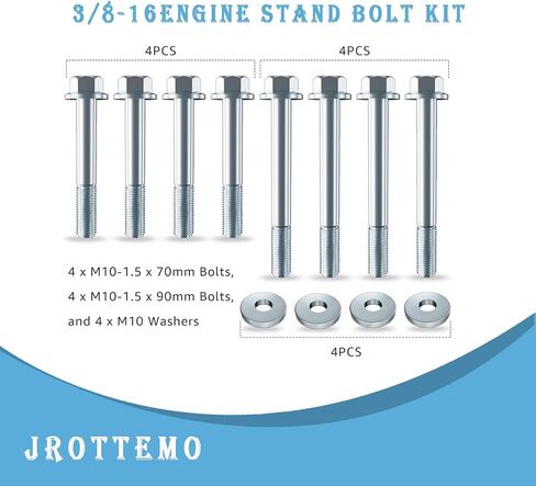Universal Stare Stand Stand Kit 3/8-16 متوافق مع متوافق مع SBC 305 327 350 383 5.0L 5.7L محركات أربعة/8-16 × 4 بوصة in Kuwait