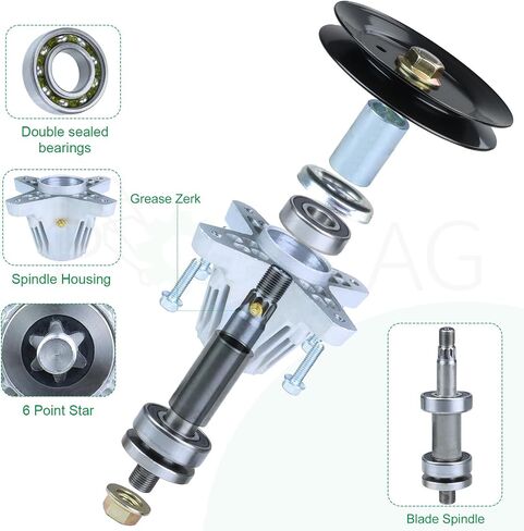 918-06981 Spindle Assembly Pre-Greased Replaces 618-06981, 918-06981, 618 06981, 918 06981, 61806981, 91806981 for Cub Cadet XT1-LT50, XT2-LX50 Lawn Tractors in Kuwait