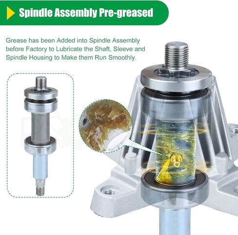 918-06981 Spindle Assembly Pre-Greased Replaces 618-06981, 918-06981, 618 06981, 918 06981, 61806981, 91806981 for Cub Cadet XT1-LT50, XT2-LX50 Lawn Tractors in Kuwait