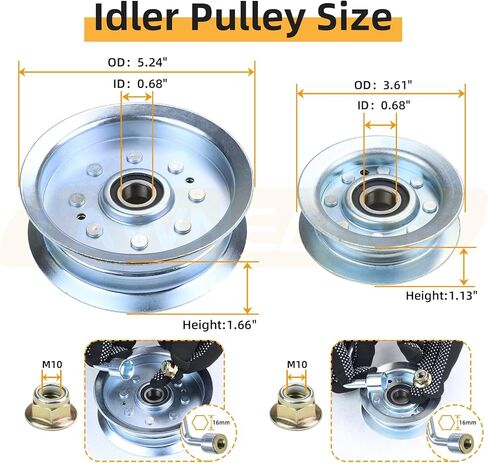 2 Pack GY20785 Spindle Assembly with GX20367 Pulley Replaces John Deere GY20785 GY20050 John Deere L100 Spindle John Deere L110 Spindle for John Deere L100 L105 L110 L111 L118 Lawn Tractors in Kuwait