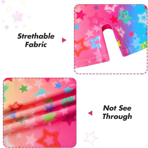 2 Packs Gymnastics Leotards for Girls Toddler Dance Biketards Tumbling Outfit Rainbow Biketard with Shorts in Kuwait