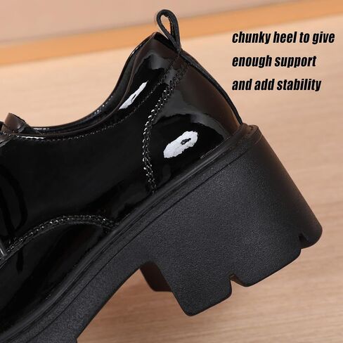 منصة أحذية Oxford للنساء Oxfords Lace-Up Oxford Heels Heels Fashion Business أحذية غير رسمية مريحة للأحذية الأنيقة. in Kuwait