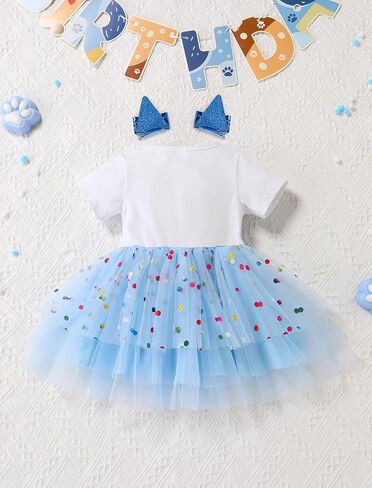 AWIBMK Baby Girls My 1st 2nd 3rd Birthday Dress Sequins Bowknot Confetti Dresses with Ear Hair Clips Photoshoot Outfit in Saudi Arabia