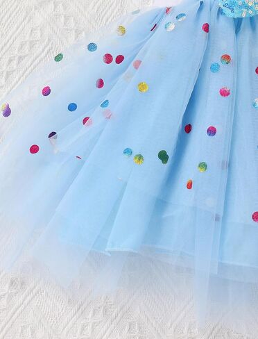 AWIBMK Baby Girls My 1st 2nd 3rd Birthday Dress Sequins Bowknot Confetti Dresses with Ear Hair Clips Photoshoot Outfit in Saudi Arabia