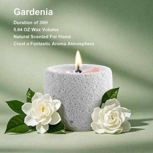 Cucumber Scented Candle Gypsum Jar Candle, Soy Candles for Home Fragrance & Decor, Ideal for Creating Relaxing Ambience & Holiday Gifting | 5.64 Oz (Cucumber) in Saudi Arabia