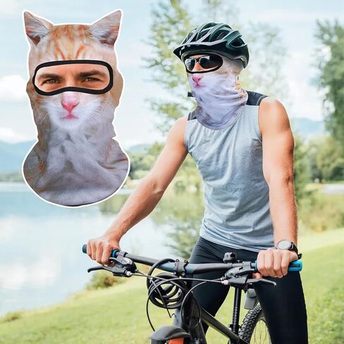 3D Cat Ski Mask Balaclava مع آذان للأنشطة في الهواء الطلق الموسيقية المهرجانات الموسيقية الهزلة حزب الهالوين حزب القطط. in Saudi Arabia