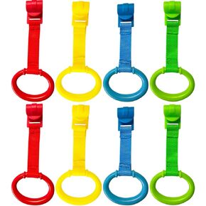 8pcs baby سحب حلقات ، 4 ألوان Playpen حلقات السحب ، معلقة ملحقات سرير مساعدين للمشي البلاستي in Kuwait