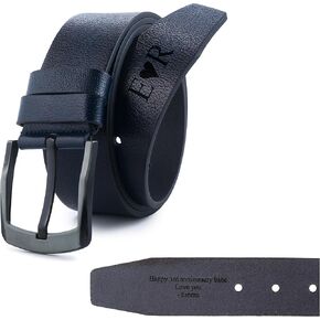 Personalized Leather Belt for Men – Custom Engraved Gift – Premium Genuine Leather Belt for Casual & Dress Wear in Kuwait
