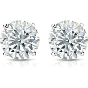The Diamond Deal IGI Certified .50 to 5.00 Carat Round Brilliant Lab-Grown Diamond 4-Prong Stud Earrings in 14k Yellow, White or Rose Gold With Push Back Closure in Kuwait