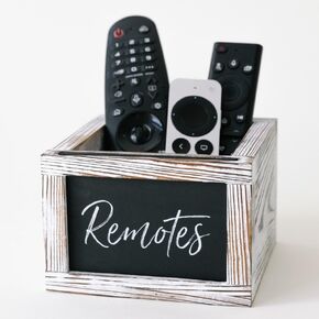 Remote Control Holder For Table - Farmhouse Tv Stand Decor - Tv Remote Holder For Bed - Hostess Gifts Rustic Wood Remote Caddy For Table - Bedside Remote Control Holder - Remote Holder For Table in Saudi Arabia