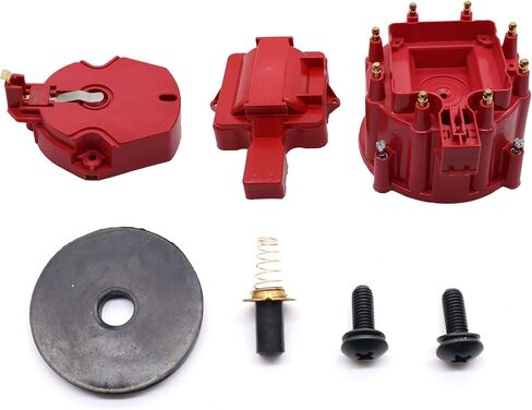 T3109ID Red Male HEI Distributor Cap and Rotor Compatible with most Chevy, Ford, Mopar HEI aftermarket distributors, K549 SBC 283 305 307 327 350 400 BBC 454 396 427 Distributor Cap Assembly in Saudi Arabia