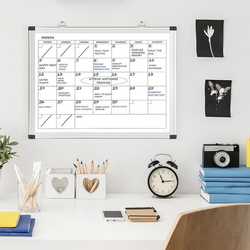 LUCYCAZ Dry Erase Board for Fridge - Magnetic White Board, Small White Board Dry Erase, 16" x 12" Double-Sided Weekly Dry Erase Board with 4 Powerful Magnets and 3 Markers in Saudi Arabia