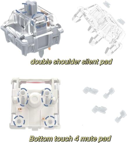 مفاتيح لوحة المفاتيح Gateron Aliaz باللون الوردي الصامت، مفاتيح خطية 60gf ذات 5 دبابيس، مفاتيح مفاتيح زنبركية مطلية باللون الأسود، مناسبة للوحات المفاتيح الميكانيكية (10 قطع) in Kuwait