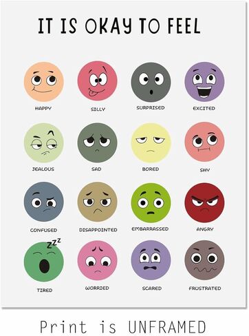 أنا لطيف، أنا شجاع، طباعة التأكيدات للأطفال، ديكور الفصول الدراسية بوهو، ديكور غرفة الحضانة، الفصول الدراسية التي يجب أن تمتلكها، ديكور غرفة الأطفال الأولاد والبنات، بدون إطار (8 × 10 بوصات) in Kuwait