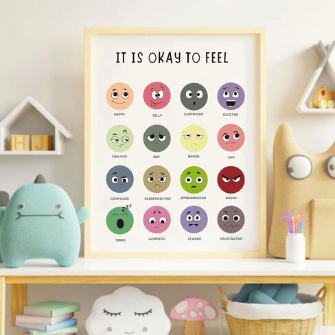 أنا لطيف، أنا شجاع، طباعة التأكيدات للأطفال، ديكور الفصول الدراسية بوهو، ديكور غرفة الحضانة، الفصول الدراسية التي يجب أن تمتلكها، ديكور غرفة الأطفال الأولاد والبنات، بدون إطار (8 × 10 بوصات) in Kuwait