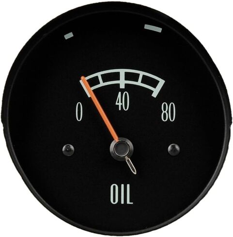 for Chevy for Corvette 1965-1967 Oil Pressure Gauge 80 Psi (Black) (Aluminum) 901-26048 in Saudi Arabia